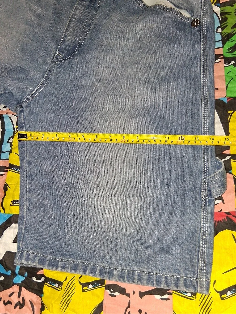 True Religion Geno Supert Carpenter Blue Jean Denim Shorts